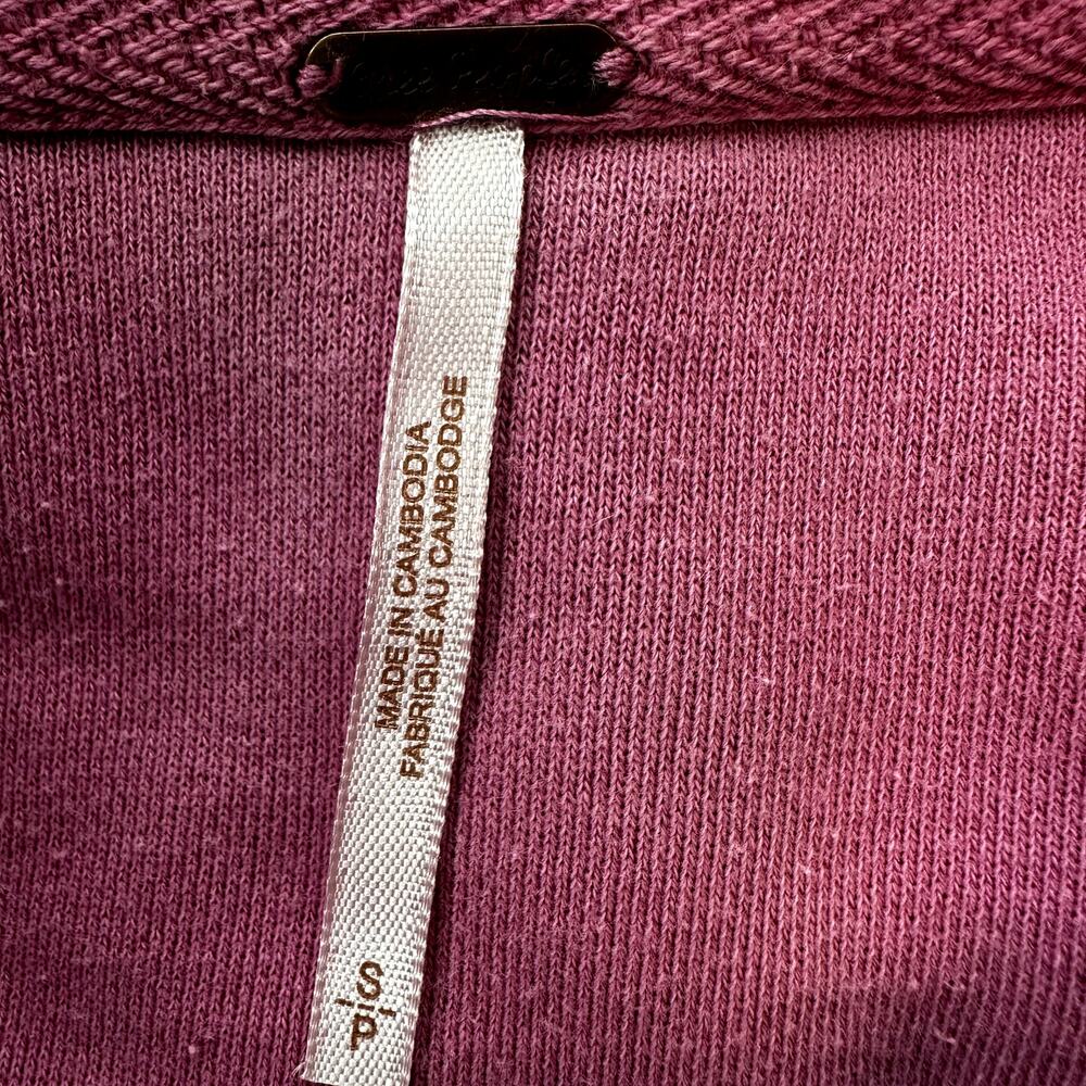 Free People We the Free Ruby Shirt Jacket Shacket Fleece Oversized Button Pink S - Picture 3 of 6